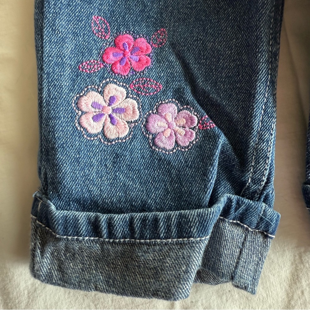 Little Lass Pink & Purple 3 Pc Kids Matching Jeans Set Cami Cardigan Size 24 Mo - Picture 10 of 16